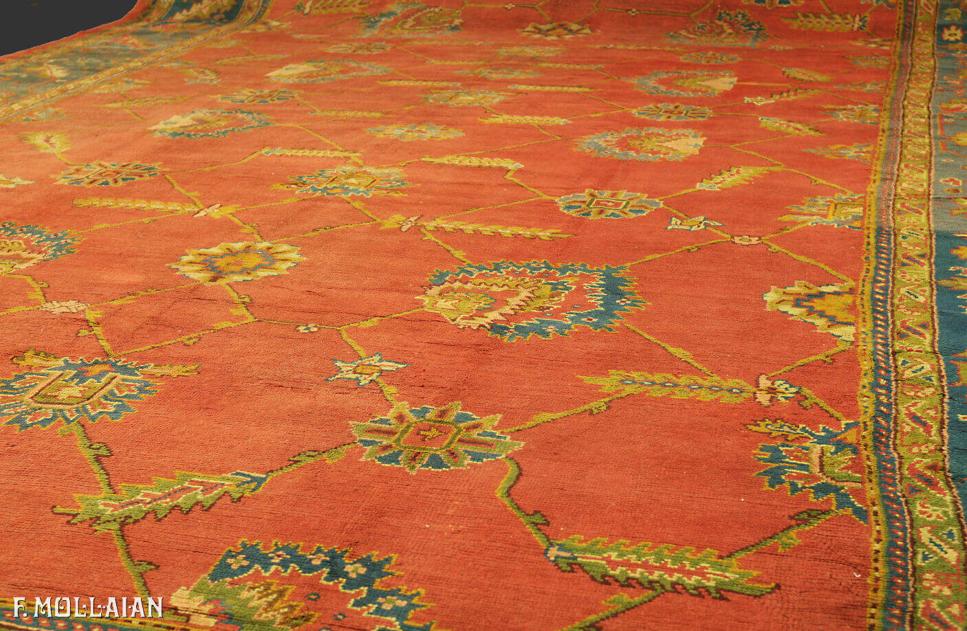 فرش بزرگ آنتیک ترکی اوشاک کد:۲۰۶۲۴۸۲۶